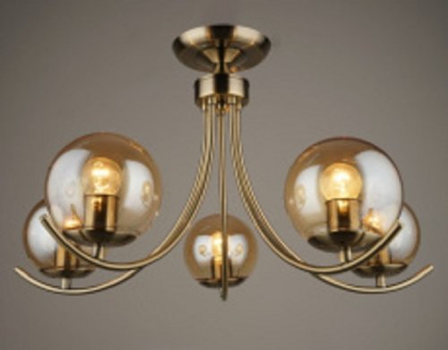 Люстра потолочная пятирожковая Мелодия Света  E27 Золото картинка 